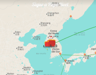 Recorrido de Papá Noel en la plataforma Santa Tracke.