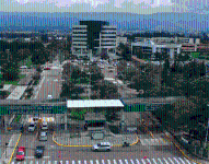 Toma aérea de la Universidad de las Fuerzas Armadas (ESPE).