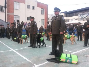 Canes reciben honores tras años se servicio en la Policía