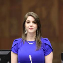 Mónica Palacios en el Pleno de la Asamblea.