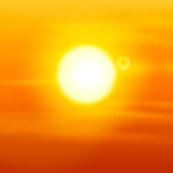 Sol intenso en la mañana.