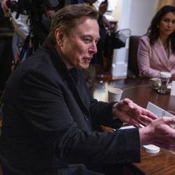 Fotografía del 10 de abril de 2025 de Elon Musk, CEO de Tesla y asesor principal del presidente de EE. UU. Donald Trump.