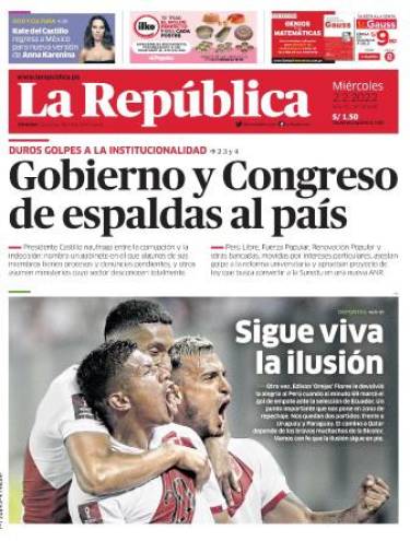 Periódicos peruanos celebran el empate ante Ecuador