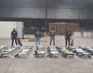 Imagen de archivo de un cargamento de cocaína decomisado en un puerto.