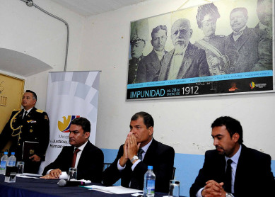 Presidente Correa oficializó el cierre del expenal García Moreno
