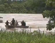 Militares en la frontera.