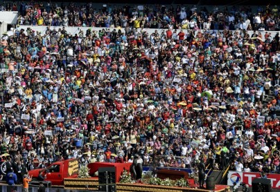 Así se vivió el funeral del gran 'Chespirito' en el estadio Azteca de México