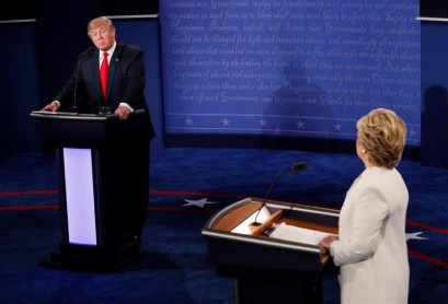 Las imágenes del debate de Trump y Clinton