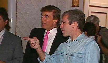 Trump junto a Epstein en el pasado.