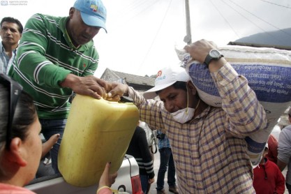 Efectos de la caída de ceniza del volcán Tungurahua
