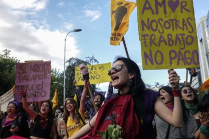Mujeres exigieron igualdad en Ecuador