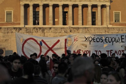 Continúan manifestaciones por crisis económica en Grecia
