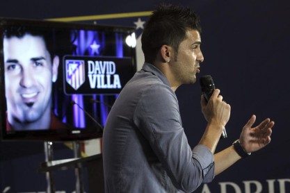 Presentación de David Villa como nuevo jugador del Atlético de Madrid