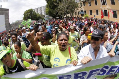 Marchas por el ITT en los exteriores de la Asamblea Nacional
