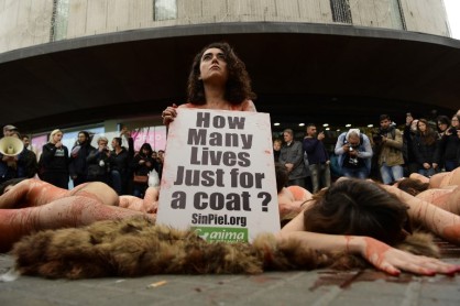Un centenar de activistas protestó en Barcelona contra el maltrato animal