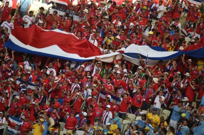 Primer tiempo del encuentro entre Uruguay y Costa Rica en el Mundial Brasil 2014