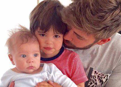 Imagen de archivo de Piqué y sus dos hijos.