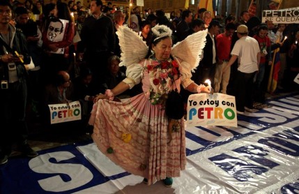 Concentración de respaldo a Gustavo Petro, alcalde de Bogotá