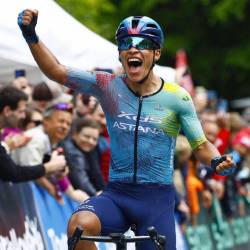 Harold Martín López celebrando su triunfo.