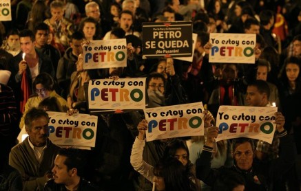 Concentración de respaldo a Gustavo Petro, alcalde de Bogotá