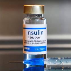 Botella de inyección de insulina.