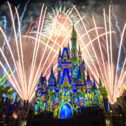 Fiesta de fuegos artificiales en Disney World