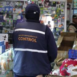 Un operativo de control en el Centro Histórico de Quito.