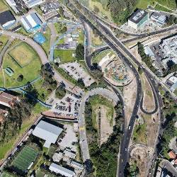 Foto aérea del intercambiador.