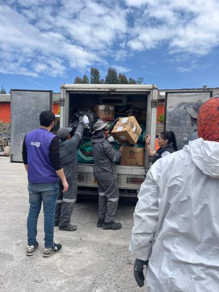 Productos decomisados antes de la incineración.