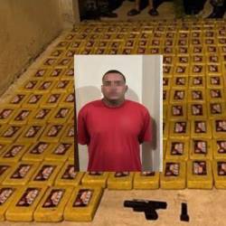 Imagen de Jean Pierre Z., a quien se le detuvo 240 paquetes de droga en Manabí.