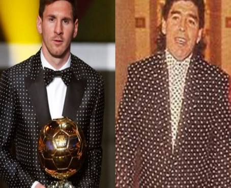 Messi se vistió igual a Maradona