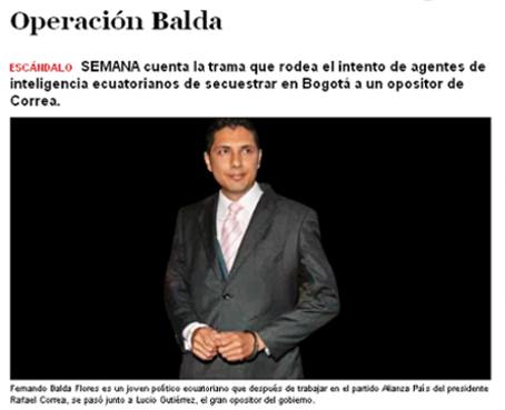 Semana: Colombia investiga supuesto caso de espionaje de Ecuador para secuestrar a Fernando Balda