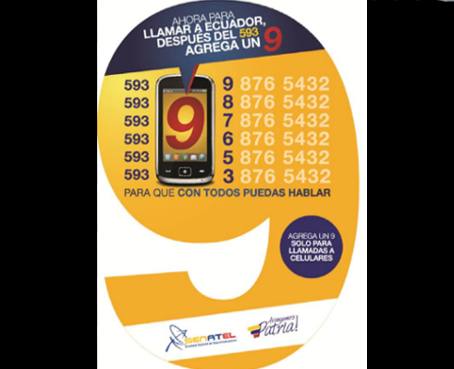 Cómo aumentar el dígito 9 a su teléfono celular