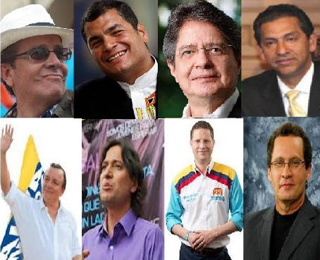 Los ocho hombres que quieren ser presidentes de Ecuador
