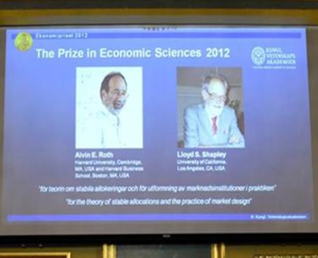 Estudios sobre diseño de los mercados dan Nobel de Economía a Shapley y Roth