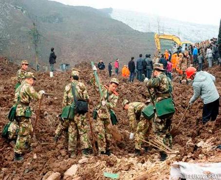Al menos 39 muertos en una avalancha en el suroeste de China