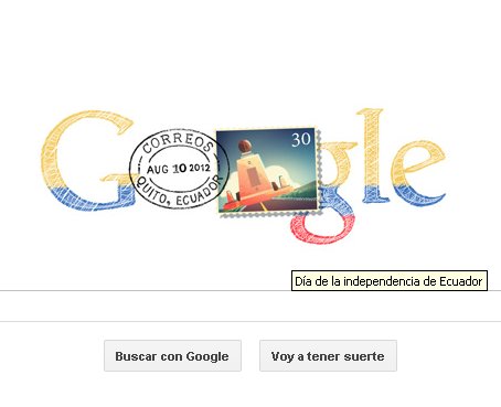 Google conmemora el 10 de Agosto con un doodle para Ecuador