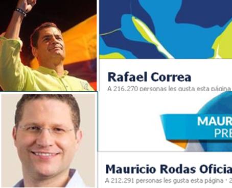 Correa y Rodas irían a segunda vuelta si las elecciones fueran en Facebook