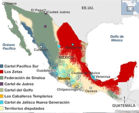 Conozca el nuevo mapa del narcotráfico en México