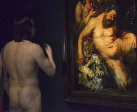 Hombres desnudos, en una muestra de un museo de Viena