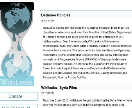 WikiLeaks publica documentos sobre trato a presos en Guantánamo
