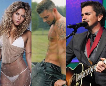 Shakira, Juanes y Ricky Martin son elegidos como artistas del año
