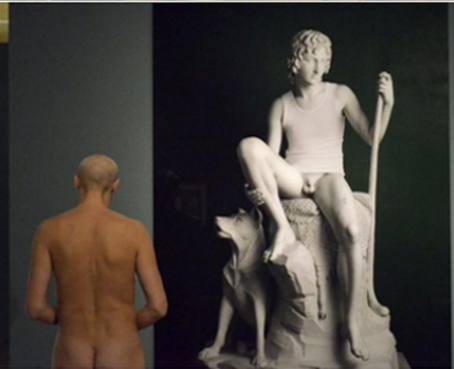 Hombres desnudos, en una muestra de un museo de Viena