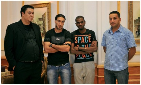 Ceremonia de homenaje del club El Jaish al fallecido Christian &quot;Chucho&quot; Benítez