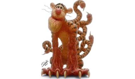 Personajes de dibujos animados convertidos en aterradoras criaturas