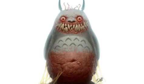 Personajes de dibujos animados convertidos en aterradoras criaturas