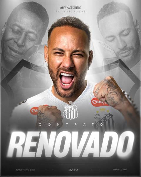 Neymar renueva con el Santos hasta diciembre de 2025