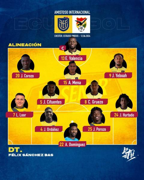 La Selección de Ecuador derrotó 3-1 a Bolivia en su segundo partido amistoso, previo a la Copa América