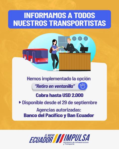 Imagen del afiche donde se anuncia el retiro en ventanilla.