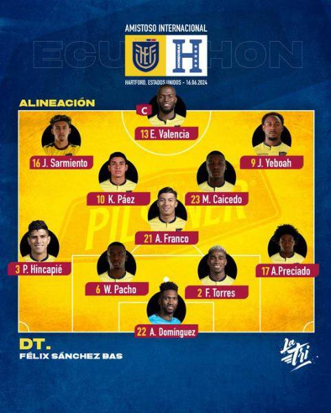 La Selección de Ecuador, con gol de Hincapié, derrotó 2-1 a una aguerrida Honduras